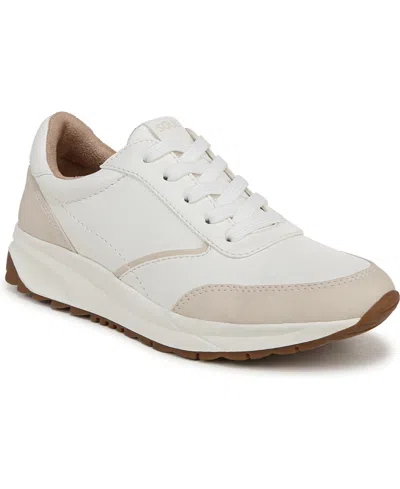 Soul Naturalizer Jackson Lace-up Wedge Sneakers In White,beige Faux Leather