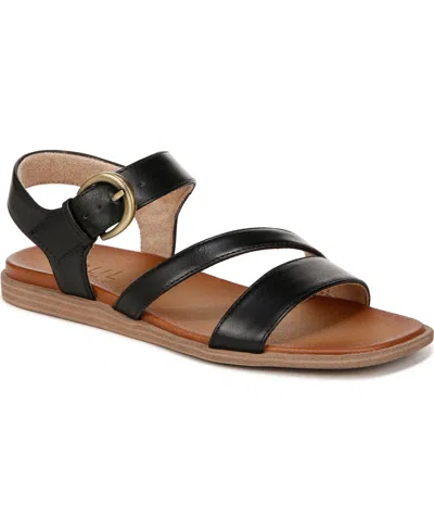 Soul Naturalizer Jayvee Ankle Strap Sandals In Black Faux Leather