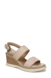 Soul Naturalizer Women's Livia Slingback Wedge Sandals In Light Natural Fabric