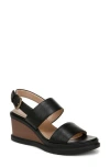 Soul Naturalizer Women's Livia Slingback Wedge Sandals In Black Faux Leather