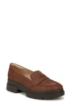 Soul Naturalizer Ophelia Lug Sole Penny Loafer In Cappuccino Brown Faux Leather