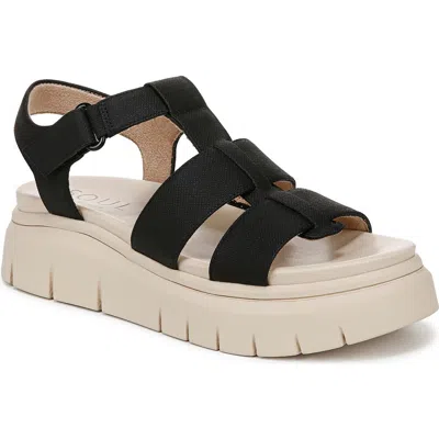 Soul Naturalizer Pippa Platform Sandal In Black Faux Leather