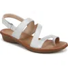 Soul Naturalizer Shakina Toe Loop Slingback Sandals In Silver Faux Leather