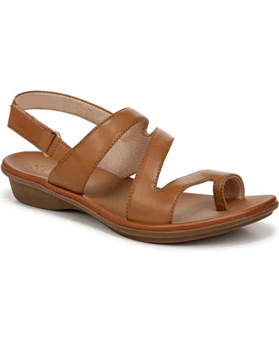 Soul Naturalizer Shakina Toe Loop Slingback Sandals In English Tea Faux Leather