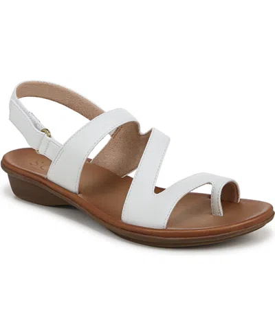 Soul Naturalizer Shakina Toe Loop Slingback Sandals In Silver Faux Leather