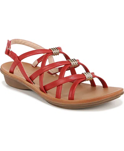 Soul Naturalizer Sierra Strappy Sandal In Red Faux Leather