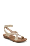 Soul Naturalizer Sivan Toe Loop Ankle Strap Sandals In Gold Faux Leather