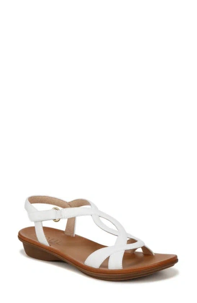 Soul Naturalizer Solo Ankle Strap Sandal In Smooth White Faux Leather