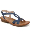 Soul Naturalizer Solo Ankle Strap Sandal In Blue Faux Leather