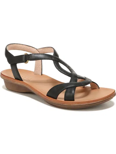 Soul Naturalizer Solo Strappy Sandals In Black Faux Leather