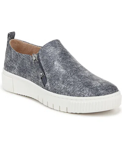 Soul Naturalizer Turner Slip-on Sneakers In Distressed Denim Faux Leather