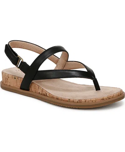 Soul Naturalizer Women's Carolyn Demi-wedge Sandals In Black Faux Leather