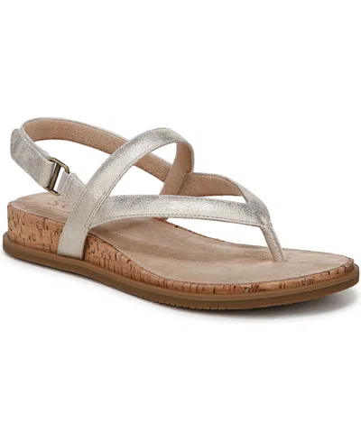 Soul Naturalizer Women's Carolyn Demi-wedge Sandals In Gold Faux Leather