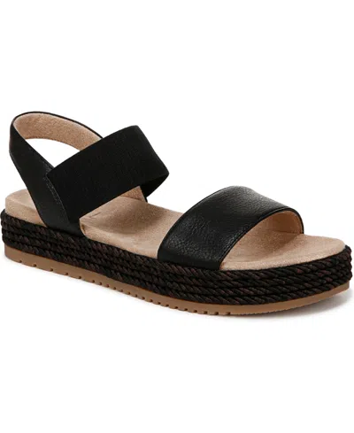 Soul Naturalizer Women's Diana Flatform Sandals In Black Faux Leather