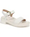 Soul Naturalizer Emma Block Heel Sandal In White Faux Leather