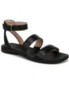 Soul Naturalizer Fiesta Ankle Strap Sandal In Black Faux Leather