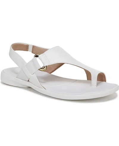 Soul Naturalizer Women's Freya Toe Loop Footbed Slingback Sandals In White Faux Leather