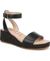 Soul Naturalizer Women's Gloria Espadrille Wedge Sandals In Black Faux Leather