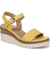 Soul Naturalizer Graciela Wedge Sandal In Yellow Faux Leather