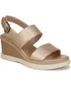 Soul Naturalizer Women's Livia Slingback Wedge Sandals In Gold Faux Leather