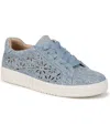 Soul Naturalizer Women's Neela-perf Lace Up Sneakers In Light Denim Blue Embossed Faux Leather