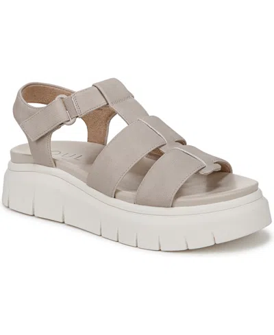 Soul Naturalizer Women's Pippa Lug Sole Fisherman Platform Sandals In Dark Porcelain Linen Texture Faux Leathe