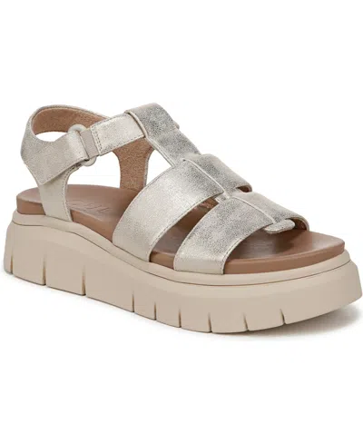Soul Naturalizer Women's Pippa Lug Sole Fisherman Platform Sandals In Gold Faux Leather