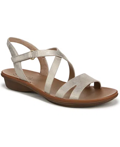 Soul Naturalizer Women's Shenna Strappy Flat Sandals In Gold Faux Leather