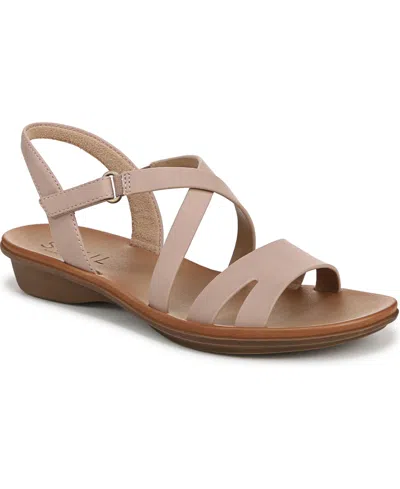 Soul Naturalizer Women's Shenna Strappy Flat Sandals In Vintage Mauve Faux Nubuck