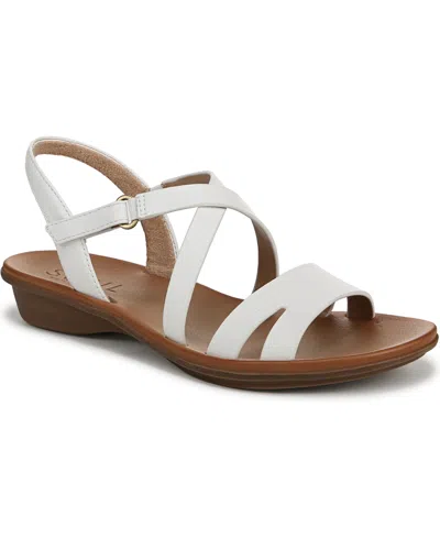 Soul Naturalizer Women's Shenna Strappy Flat Sandals In White Faux Leather
