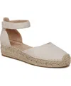 Soul Naturalizer Wren Espadrille Flat In Light Sand Woven Embossed Faux Leather