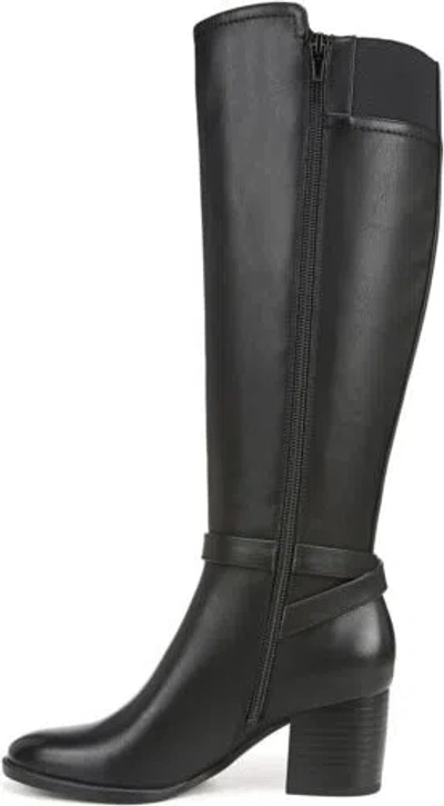 Pre-owned Soul Naturalizer Women's, Uptown Boot - Wide Calf In Black Smooth
