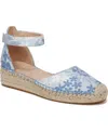 Soul Naturalizer Wren Ankle Strap Espadrille Platform Sandal In Bluebell Canvas