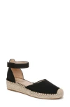 Soul Naturalizer Wren Ankle Strap Espadrille Platform Sandal In Black Canvas