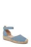 Soul Naturalizer Wren Ankle Strap Espadrille Platform Sandal In Blue Canvas
