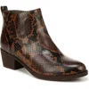 Soul Naturalizer Zaylee Chelsea Block-heel Booties In Snake Print Faux Leather