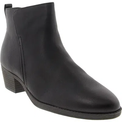 Soul Naturalizer Zaylee Womens Leather Round Toe Booties In Black