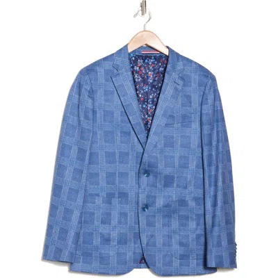 Soul Of London Check Soft Jersey Blazer In Blue