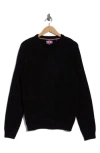 Soul Of London Cotton Crewneck Sweater In Black