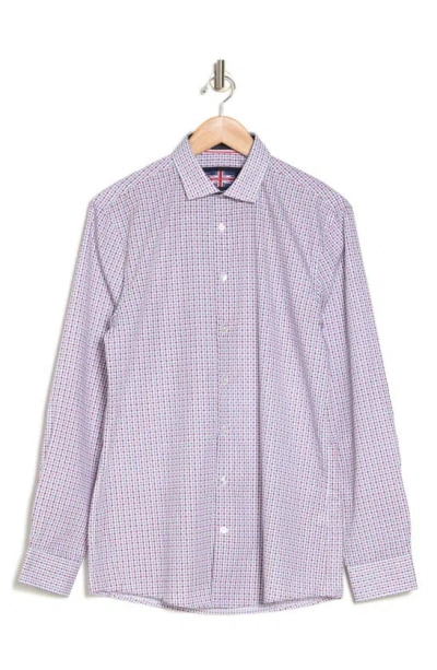 Soul Of London Line And Dot Dress Shirt In Purple