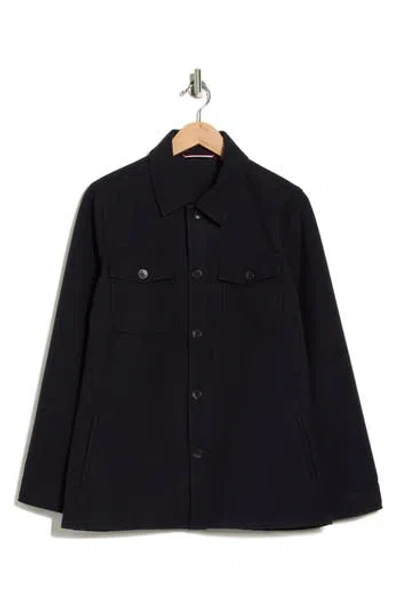 Soul Of London Melton Shirt Jacket In Black