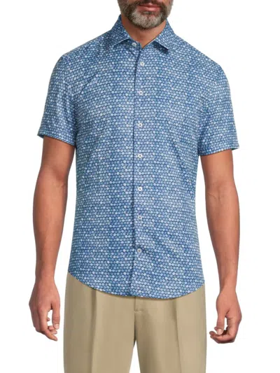 Soul Of London Men's Geometric Print Shirt
