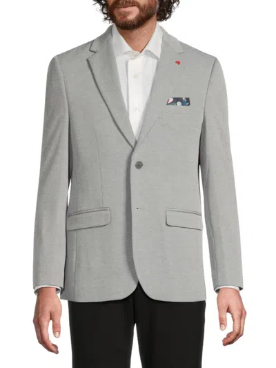 Soul Of London Men's Logo Embroidered Textured Blazer