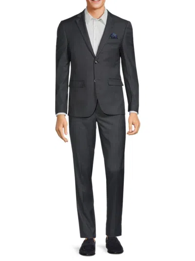 Soul Of London Men's Slim Fit Solid Suit In Charcoal