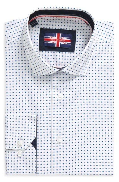 Soul Of London Mini Dot Dress Shirt In White