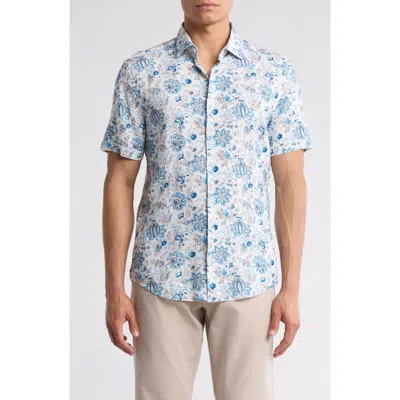 Soul Of London Short Sleeve Sport Shirt In Blue