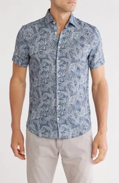 Soul Of London Short Sleeve Sport Shirt In Blue