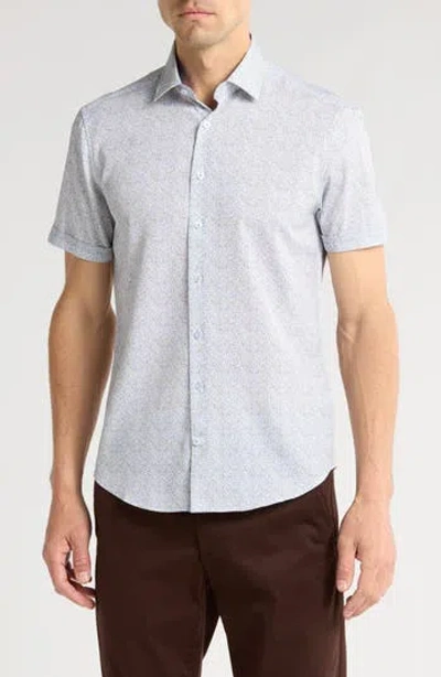 Soul Of London Short Sleeve Sport Shirt In Beige
