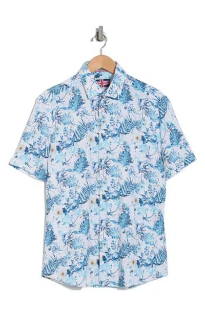 Soul Of London Short Sleeve Sport Shirt In Blue/bleu