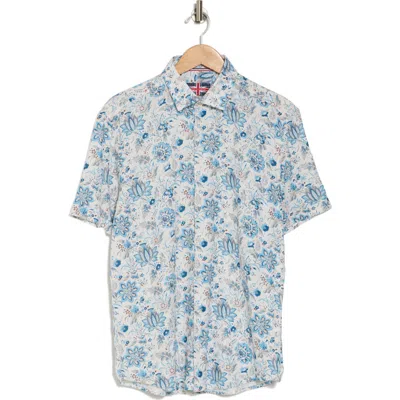 Soul Of London Short Sleeve Sport Shirt In Blue/bleu